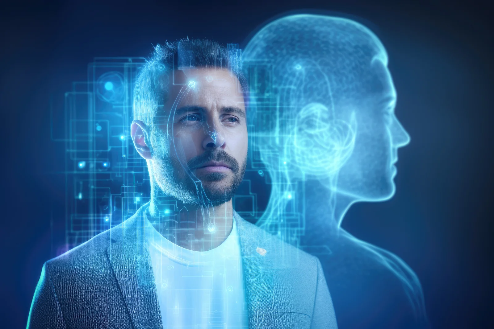 Thoughtful Professional with AI